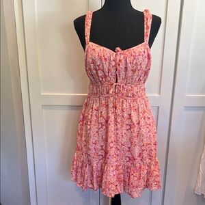 American Eagle Outfitters Pink Floral Mini Dress M
